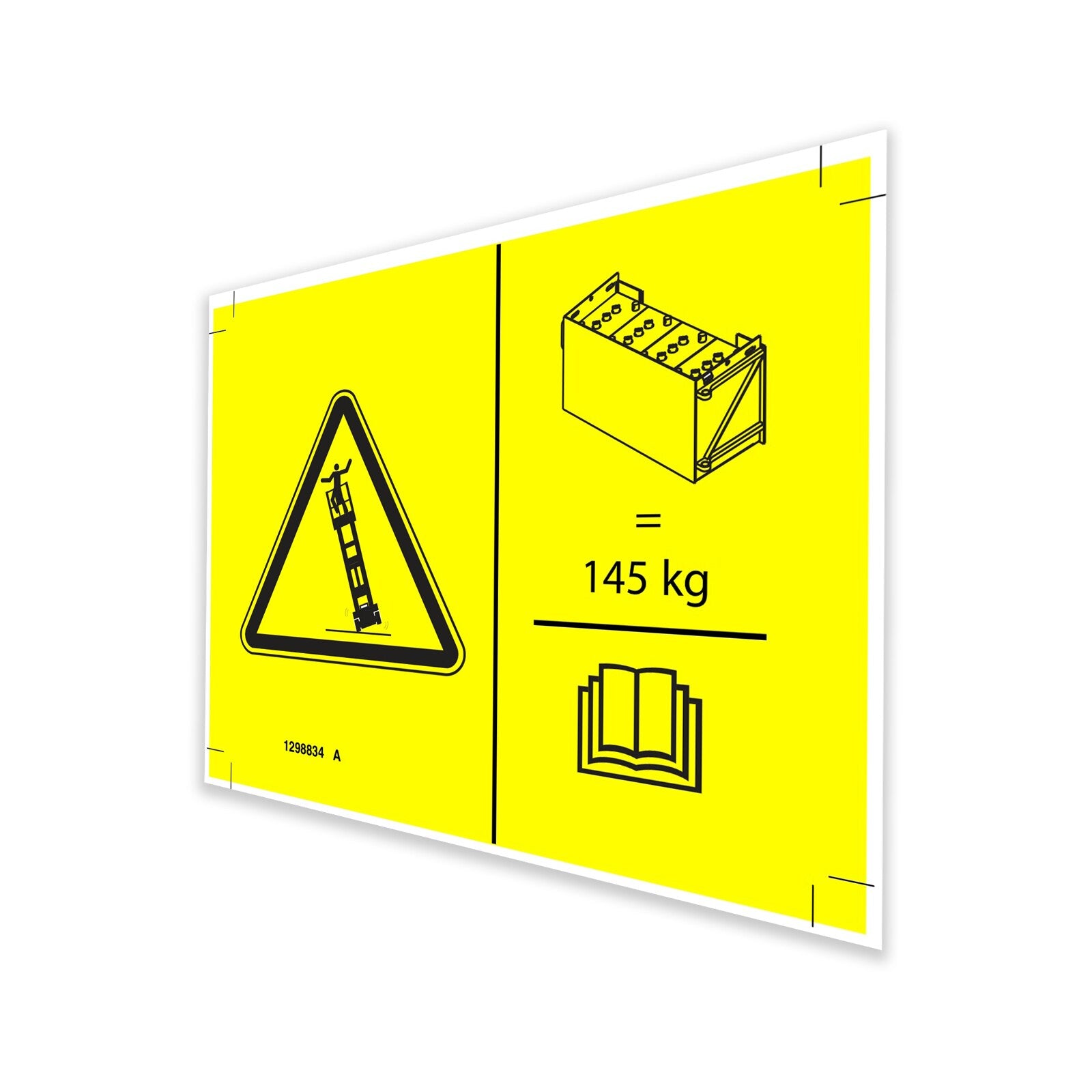 Genie Part # 1298834GT – Decal, Danger, Tip-Over, Battery