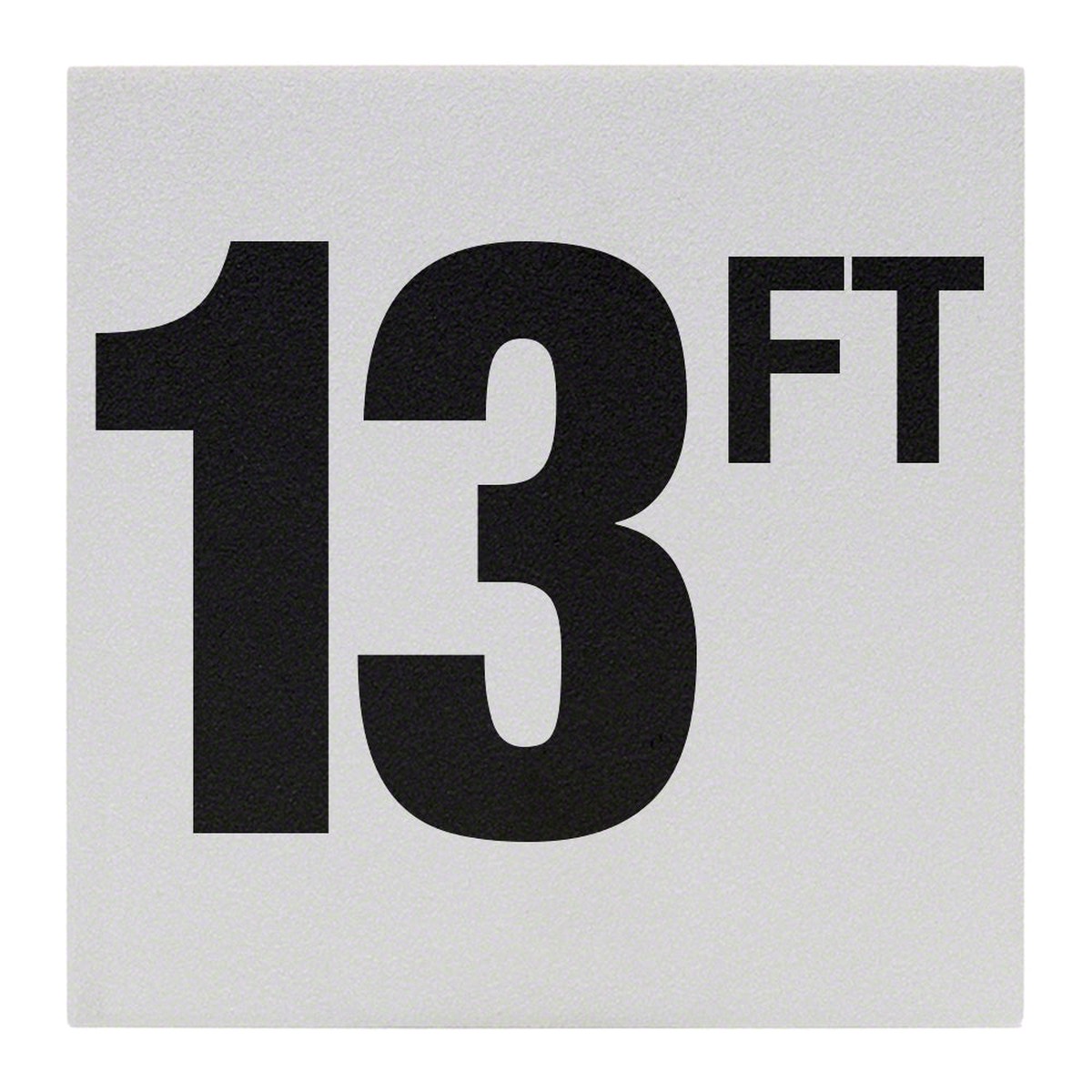 13 FT Ceramic Skid Resistant Tile Depth Marker 8 Inch x 8 Inch with 6 Inch Lettering