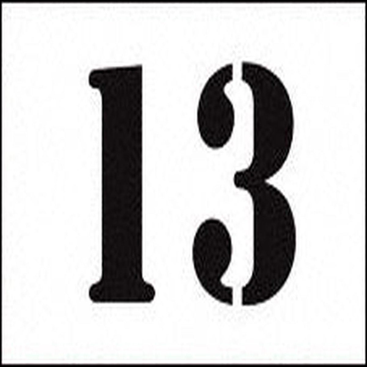 #13 Reusable Depth Marker Stencil - 10 Inch x 6 Inch with 4 Inch Lettering