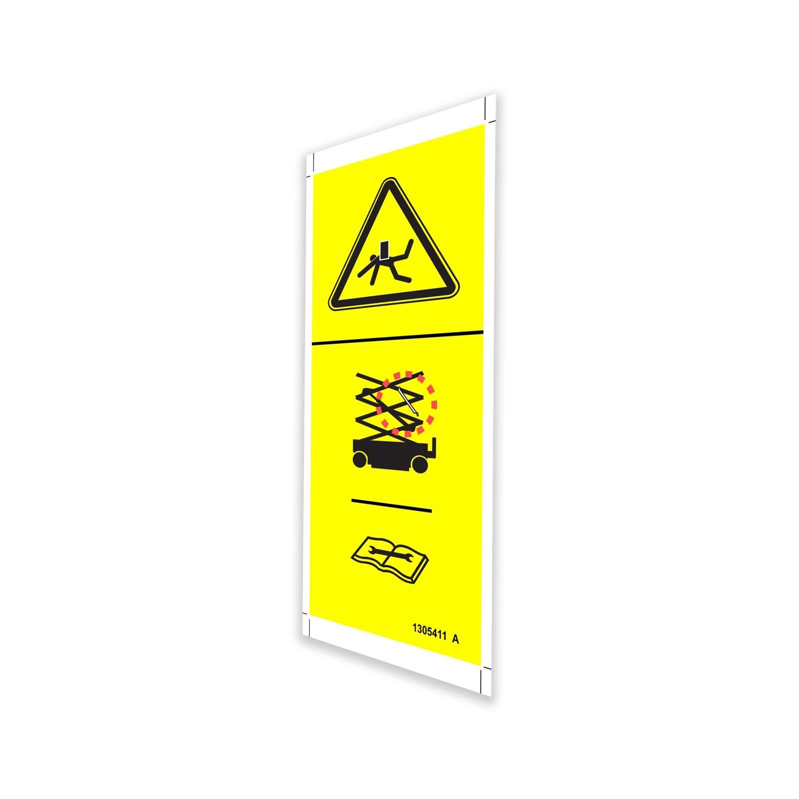 Genie Part # 1305411GT – Decal Symbol Use Safety Arm, H