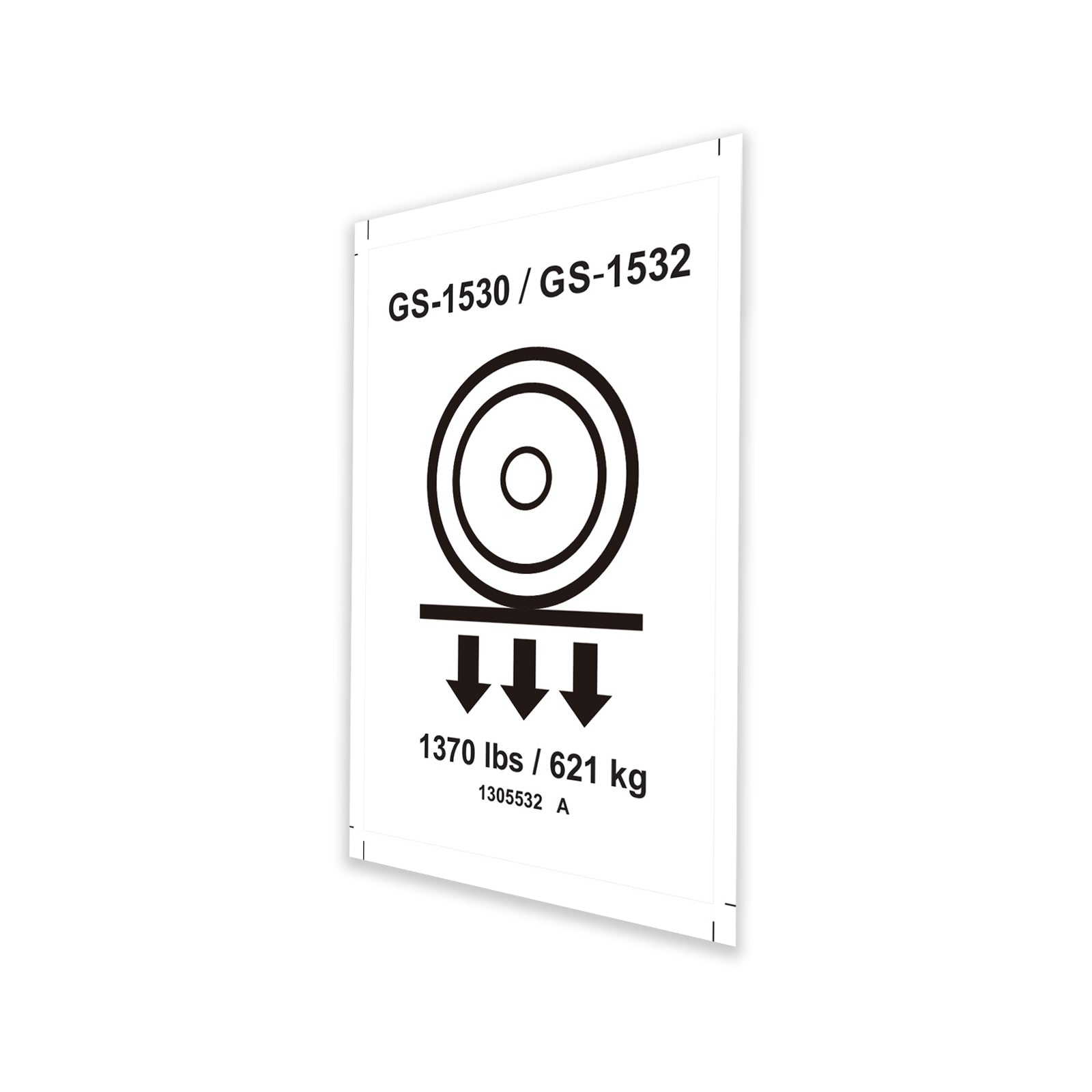 Genie Part # 1305532GT – Decal, Label, Wheel Load, E-Drive