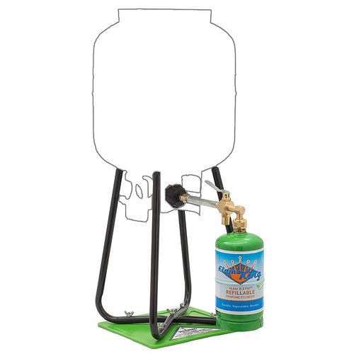 Flame King 1 lb. Refillable Cylinder & Kit Green
