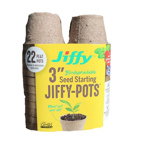 Jiffy 3-in. Peat Pots Biodegradable 22-Count