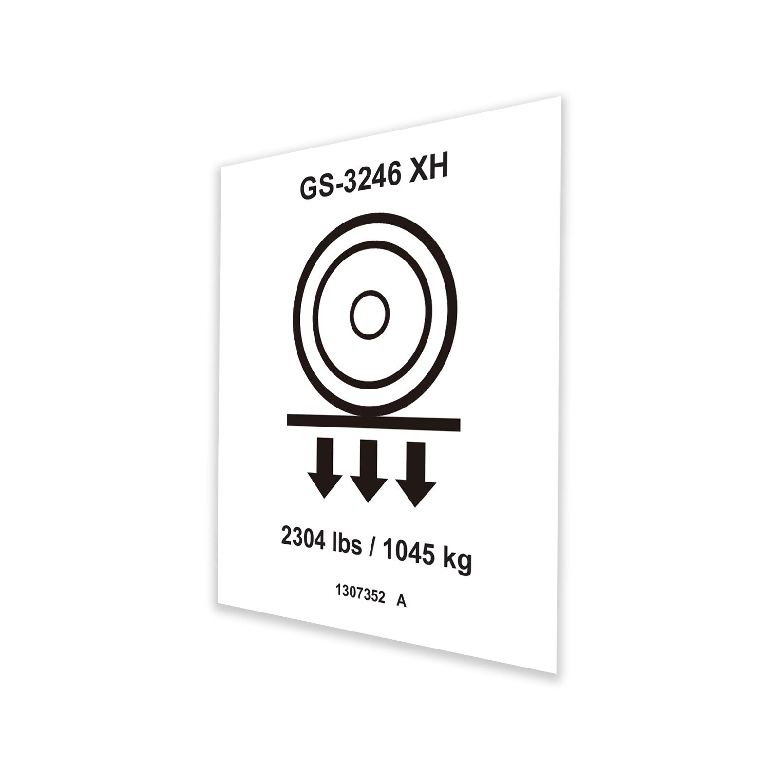 Genie Part # 1307352GT – Decal, Label, Wheel Load, E-Drive