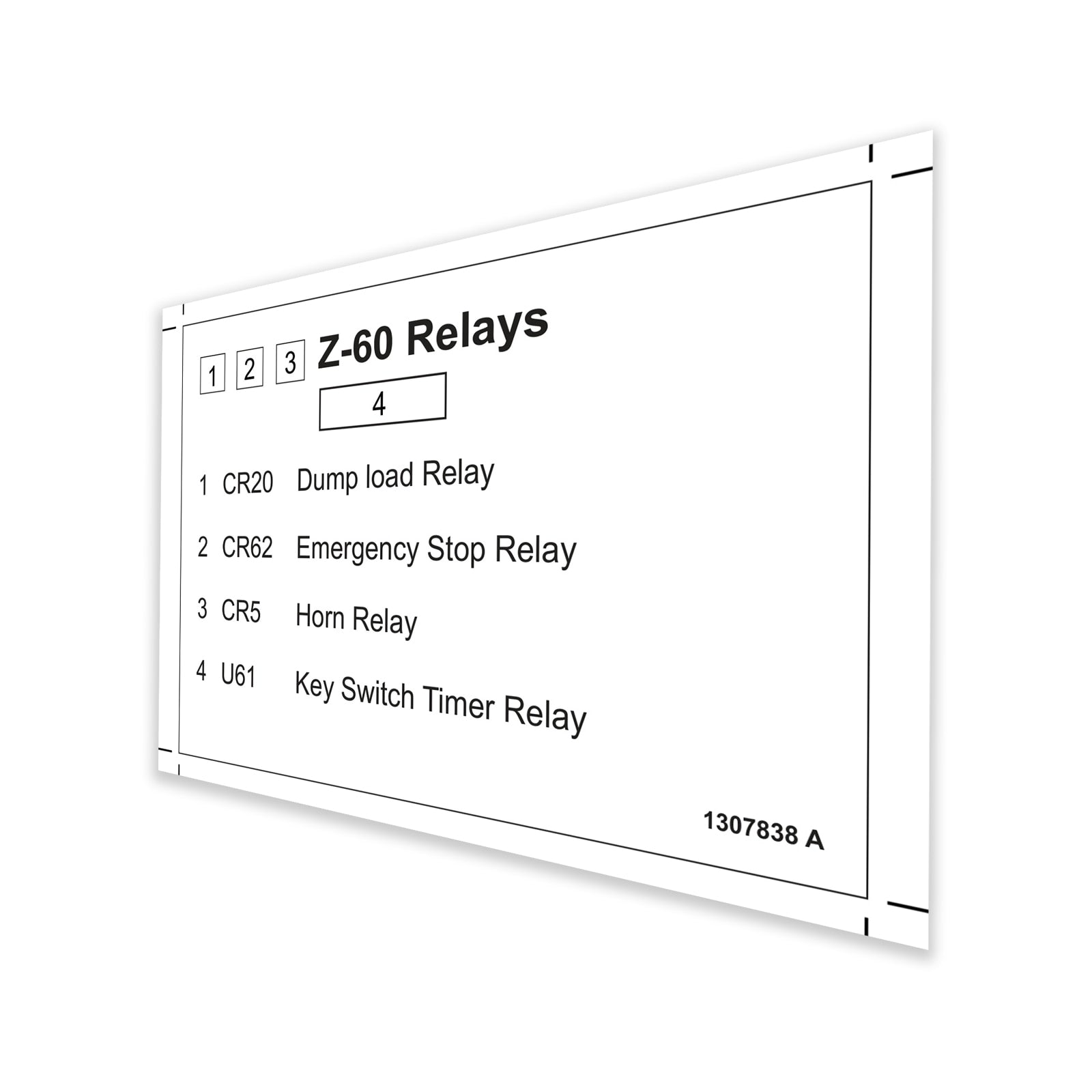 Genie Part # 1307838GT – Gbox Relays Decal