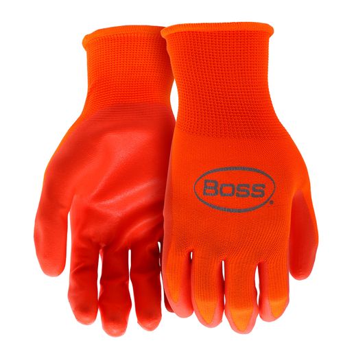 Boss High Visibility Tactile Grip Orange Work Glove L