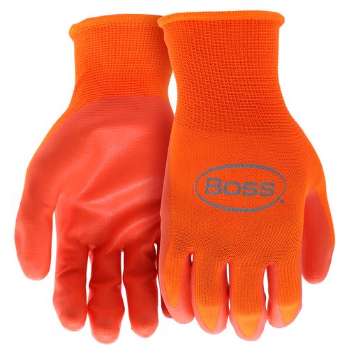 Boss High Visibility Tactile Grip Orange Work Glove XL