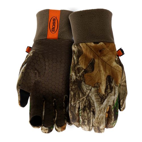Boss Men's Real Tree Camo Fleece Work Gloves XL