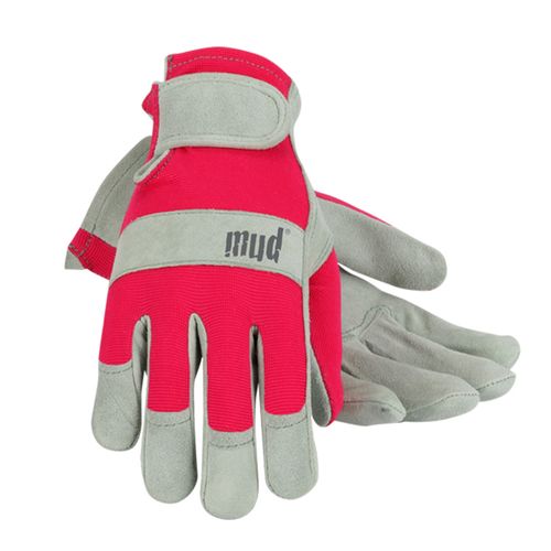 Mud Women's Rustic Suede Garden Gloves Medium