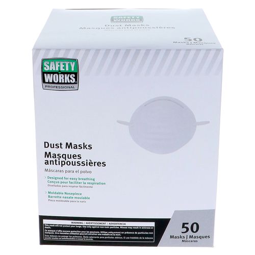 Safety Works Professional Non-Toxic Dust Masks (50) Pack