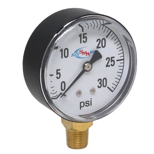 2.5" Diameter x 30 PSI Dry Gage
