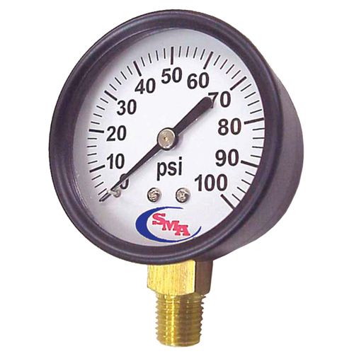 2.5" Diameter x 100 PSI Dry Gage