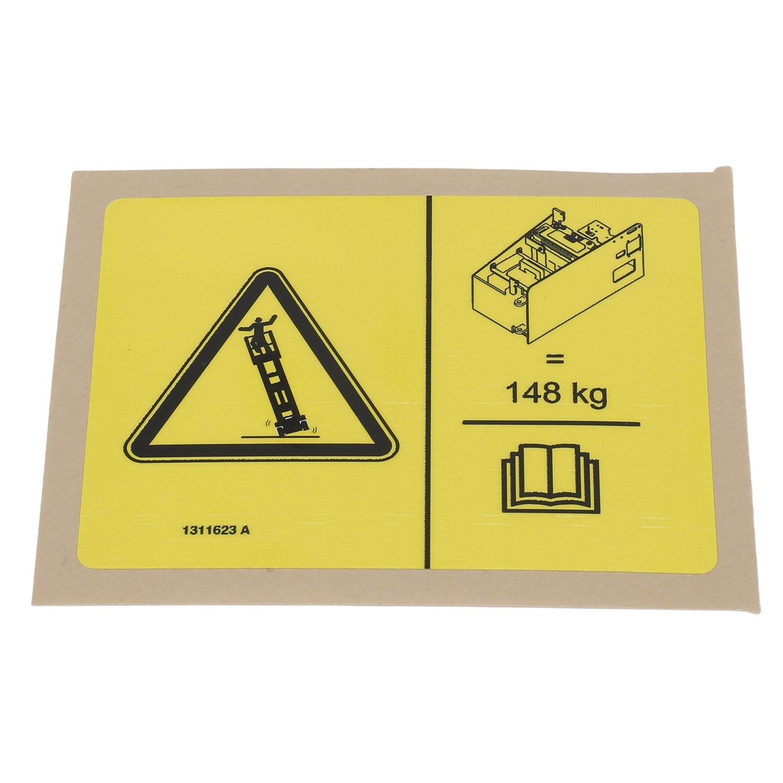 Genie Part # 1311623GT – Decal, Danger, Tip-Over, Li Battery, Sym