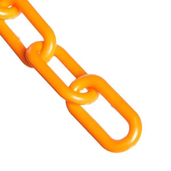 Mr. Chain 2 Inch X 100 Feet Safety Orange Plastic Barrier Chain
