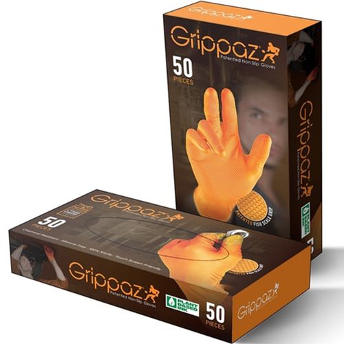 6 Mil Nitrile Glove Large Orange 50 Count