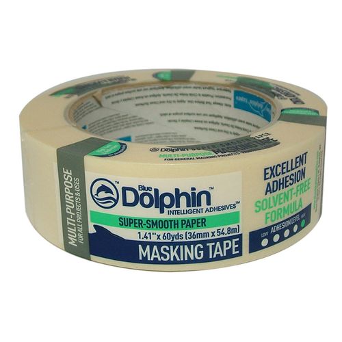 6 Pack Blue Dolphin General Purpose Masking Tape 1.5"