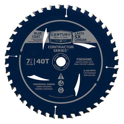 Century 7-1/4 inch 40T Contractor Series™ Circular Saw Blade