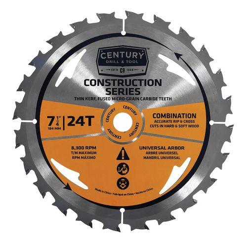 Century Construction Series Circular Saw Blade 7-1/4 inch 24T