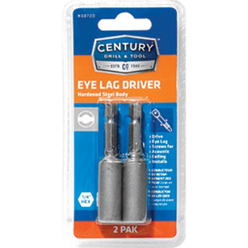 Century Eye Lag Driver 1/4 inch by 2-3/4 inch 2 pack