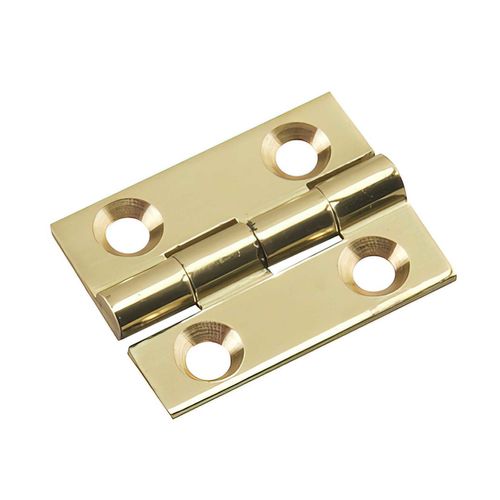 Solid Brass Narrow Butt Hinge 1 Inch by 3/4 inch 2 Pack
