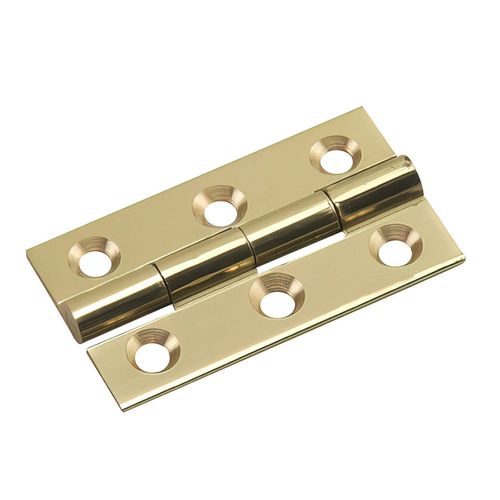 Solid Brass Narrow Butt Hinge 1-1/2 Inch By 7/8 Inch 2 Pack
