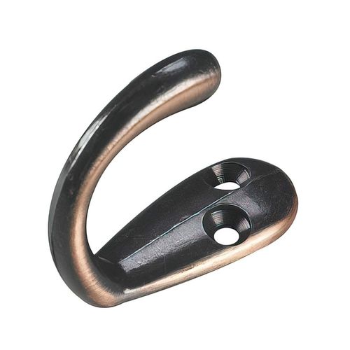 Single Wardrobe Hook 1-3/4 Inch Oil-Rubbed Bronze 2 Pack
