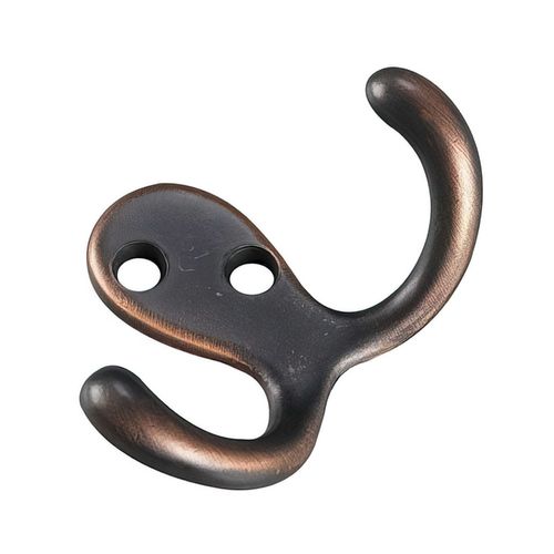 Oil Rubbed Bronze Double Wardrobe Hook 3 Inch