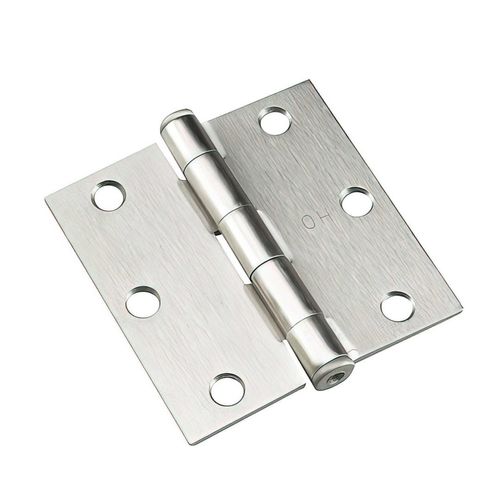 Brushed Nickel Full Mortise Butt Hinge 3 Inch Square Corner