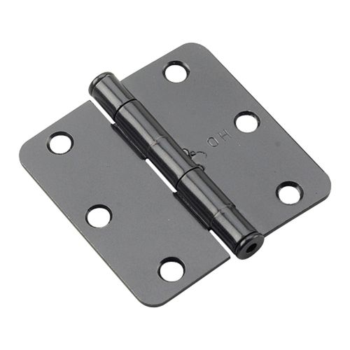 Black Full Mortise Butt Hinge 3 Inch 1/4 Inch Radius