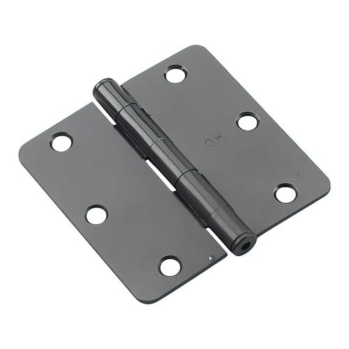 Black Full Mortise Butt Hinge 3-1/2 Inch 1/4 Inch Radius