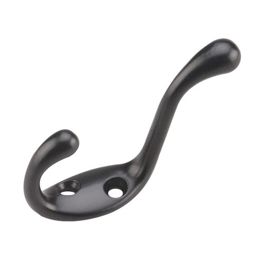 Black Heavy Duty Coat Hook 3-1/2 Inch