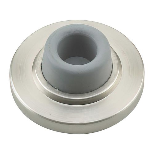 Brushed Nickel Concave Wall Mount Door Stop 2-1/2 Inch