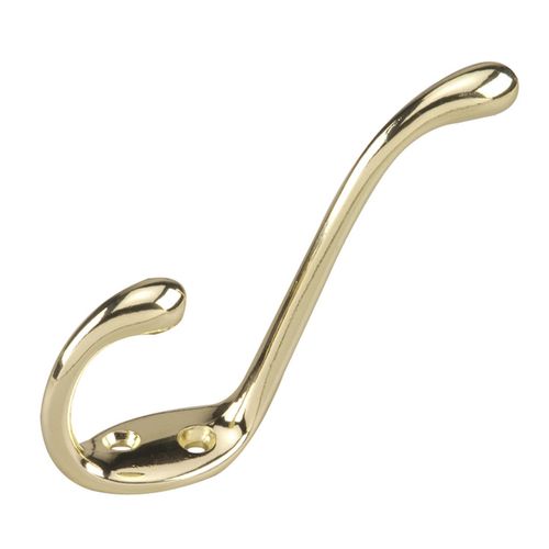 Brass Heavy Duty Coat Hook 5-1/2 Inch