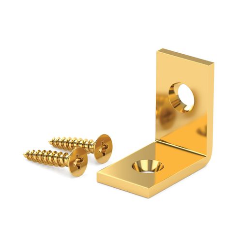 Brass Corner Brace 1 inch by 1/2 inch 4 Pack
