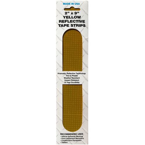 Reflective Yellow Tape Strips 2" x 9"