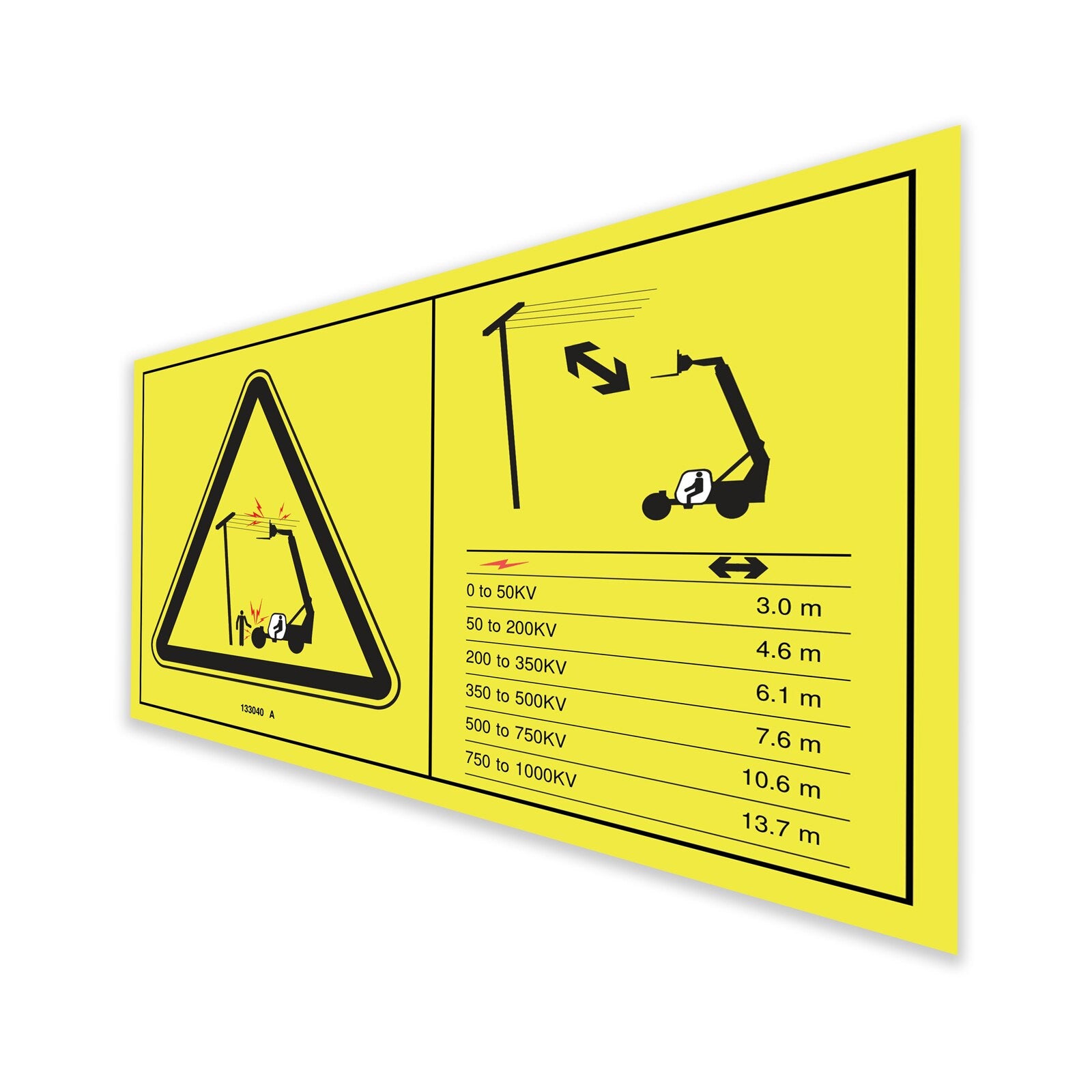 Genie Part # 133040GT – Electrical Hazard Decal