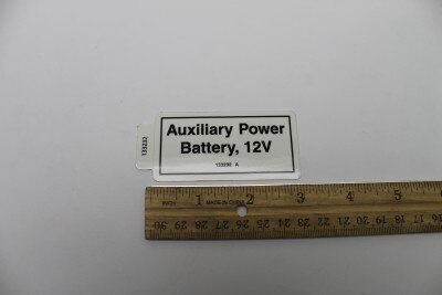 Genie Part # 133232GT – Decal, Label, Aux Battery