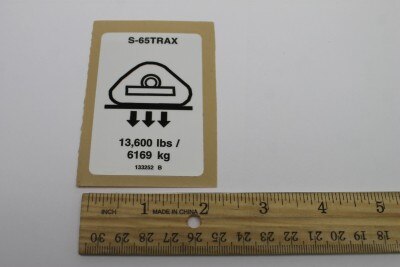 Genie Part # 133252GT – Decal, Wheel Load S65 Trax