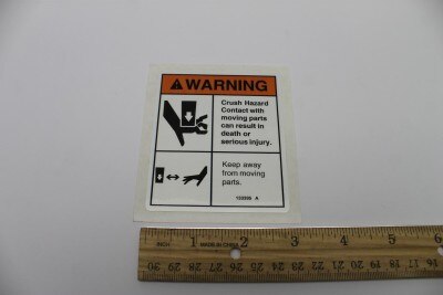 Genie Part # 133395GT – Decal,Danger Crush Hazard