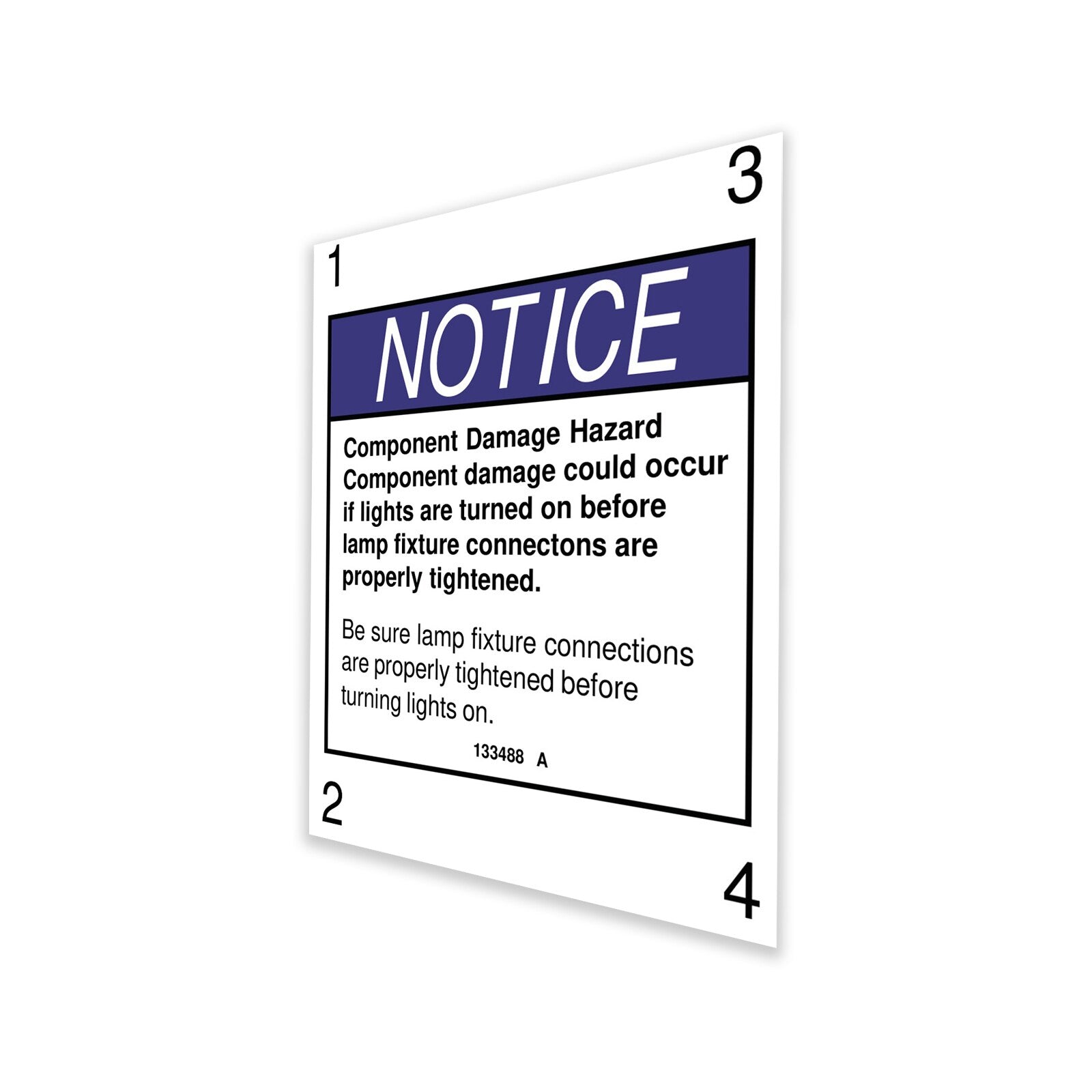 Genie Part # 133488GT – Decal, Caution Tighten