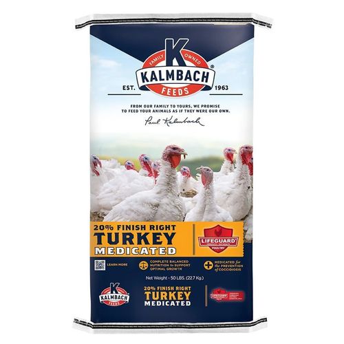 Kalmbach 20% Finish Right Turkey (Medicated) 50 lbs.