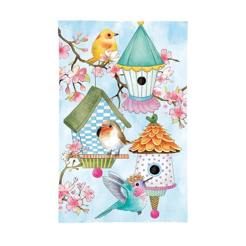 Cherry Blossom Bird Garden Flag
