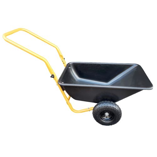 4 Cubic Ft Wheeled Yard Cart Black