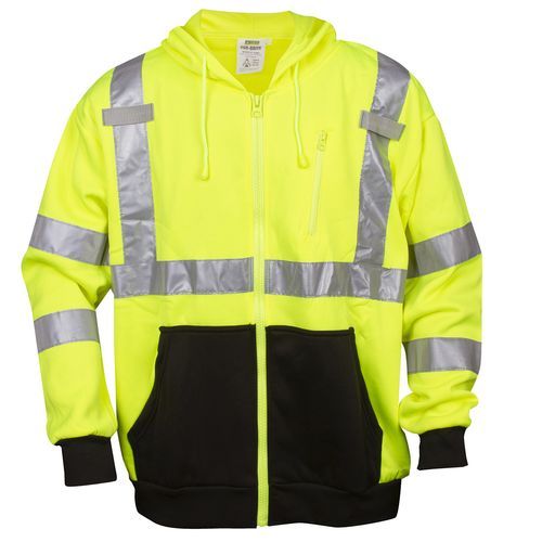 Cordova Safety Fleece Hi-Vis Lime Sweatshirt Large