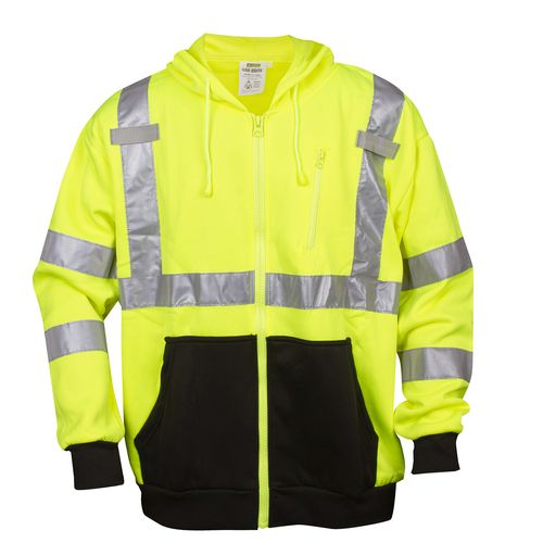 Cordova Safety Fleece Hi-Vis Lime Sweatshirt 3XL