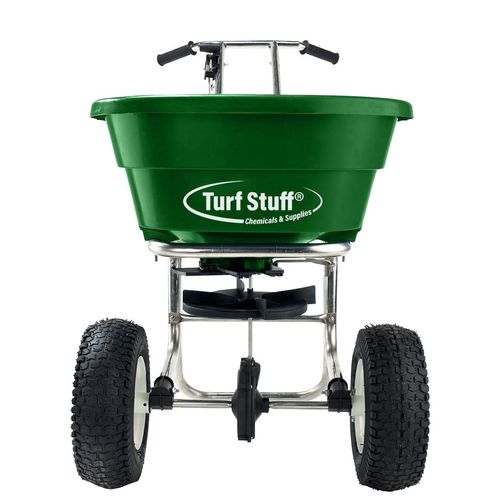 Turf Stuff 80-Pound Stainless Steel Fertilizer and Salt Spreader