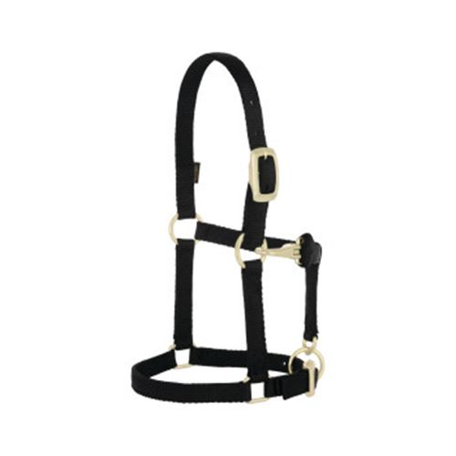 Weaver™ Adjustable Chin and Throat Snap Halter 3/4 Inch Suckling BLK