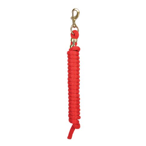 Weaver Poly Lead Rope with Solid Brass 225 Snap - Red