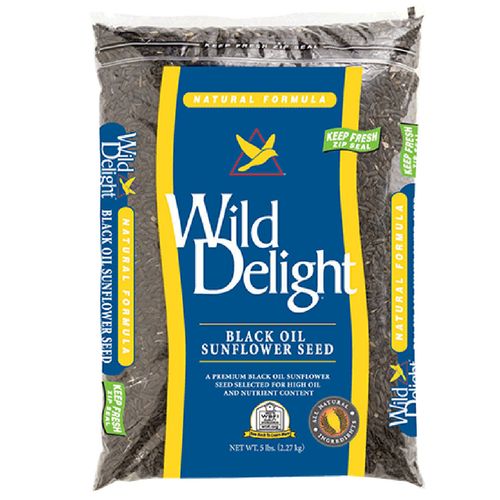 Wild Delight Black Oil Sunflower Seed 5 Pound Bag