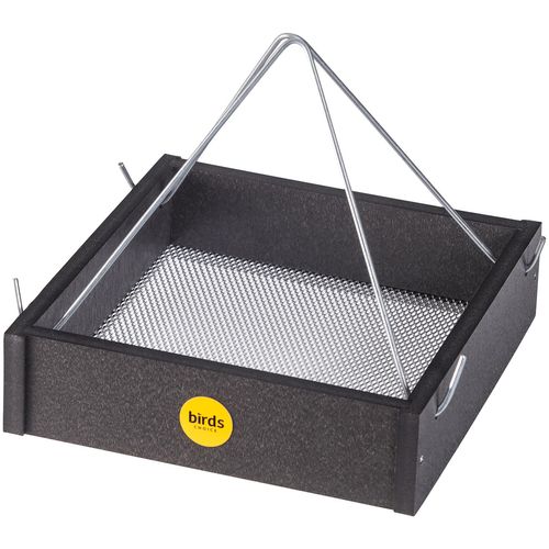 Small Hanging Tray Bird Feeder - Black